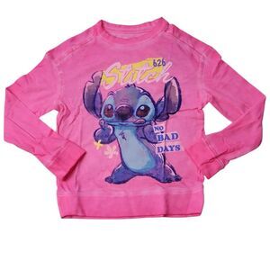 Character Girls Long Sleeve Soft Graphic Tee Pullover - Stitch